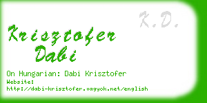 krisztofer dabi business card